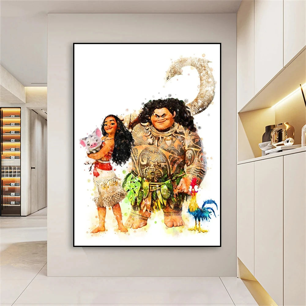 Disney Princess Room Cartoon Wall Art Decor