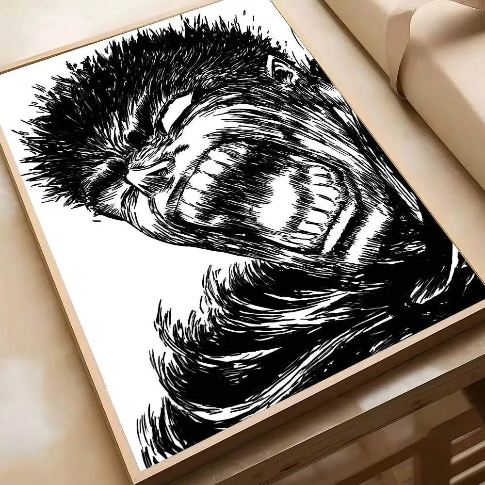 Classic Berserk Anime Art Wall Stickers
