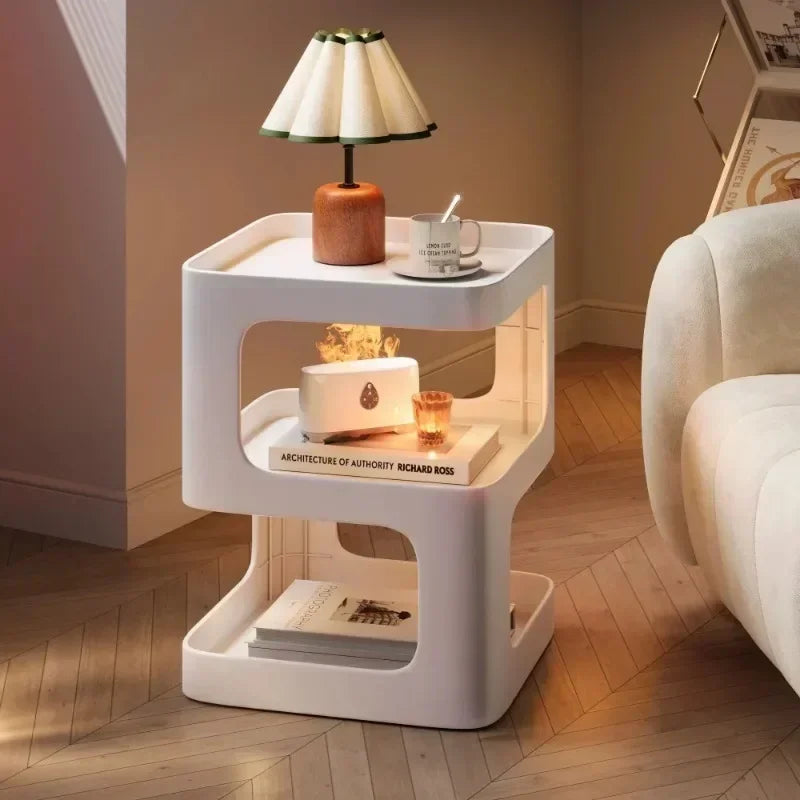 Detachable Double-layer Storage Platform Simple and Modern Bedside Table Creative Fashion Multi Functional Home Storage Rack