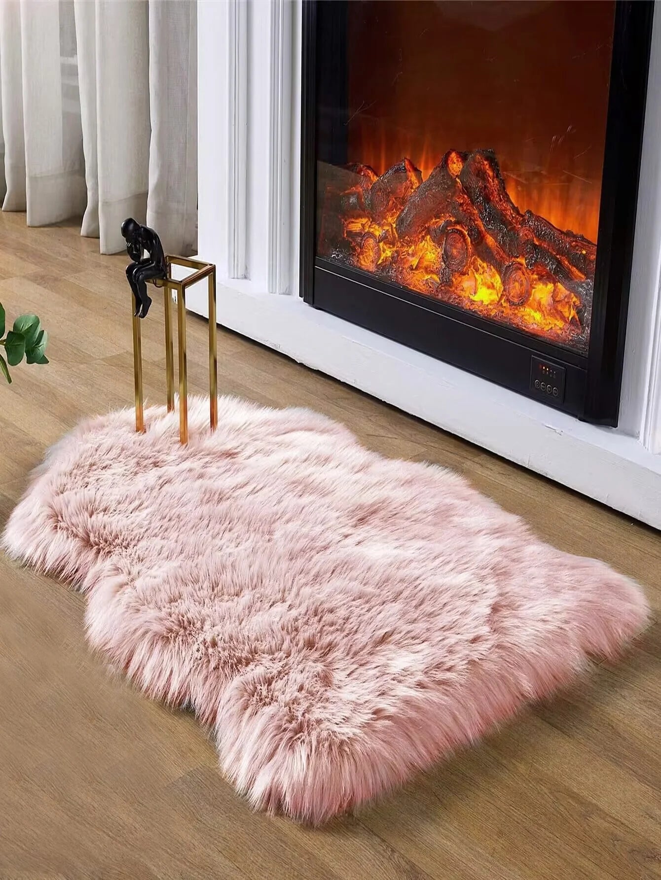 Living Room Bedroom Decoration Profiled Plush Carpet Floor Mat Thickened Foft Fluffy