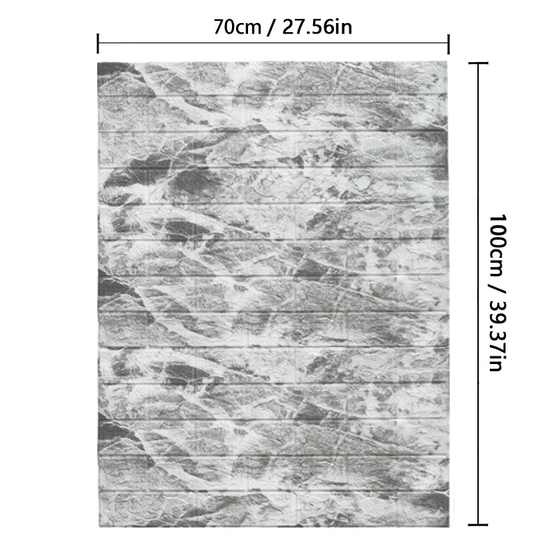 Various 3D Faux Brick Self Adhesive Vinyl Wallpaper Soft Foam Material Wall Stickers for Kitchen Bedroom Living Room Decoration