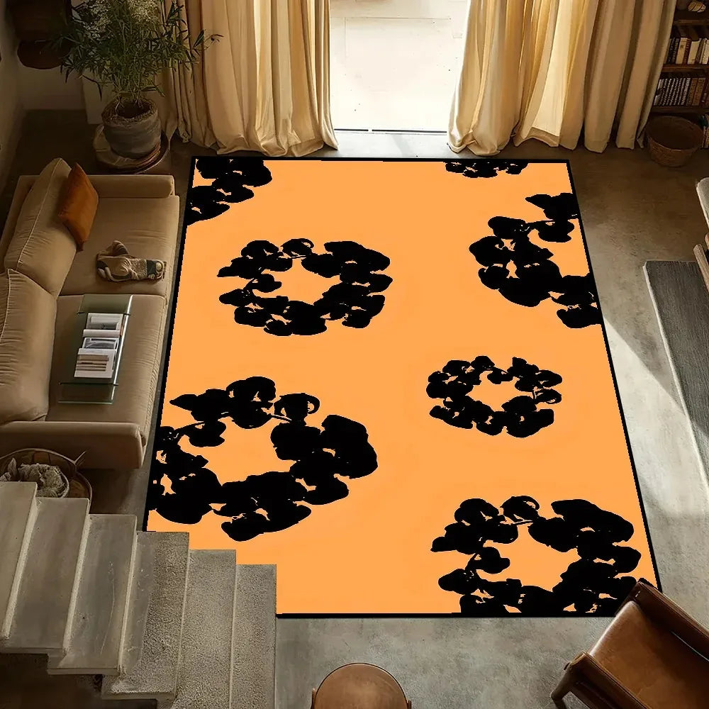 Small T-Tears Carpet Anti-Slip Kitchen Bedroom Fashion D-Denim Handmade Tufted Rug Luxury Living Room Entrance Decoration