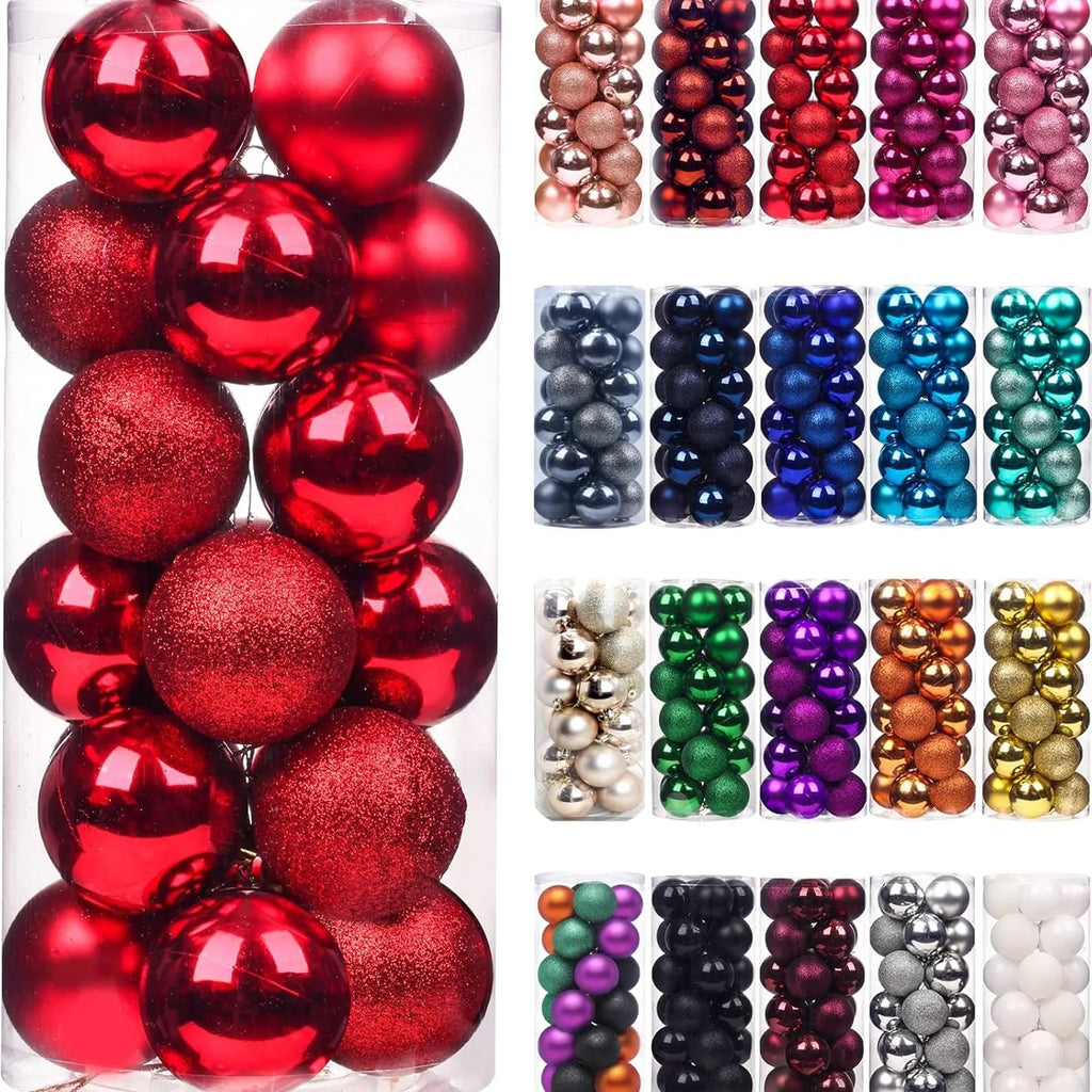 24/36Pcs Christmas Decoration 3/4CM Balls Hanging Christmas Tree Pendants Ornaments for Home Party Decor New Year Gift Accessory