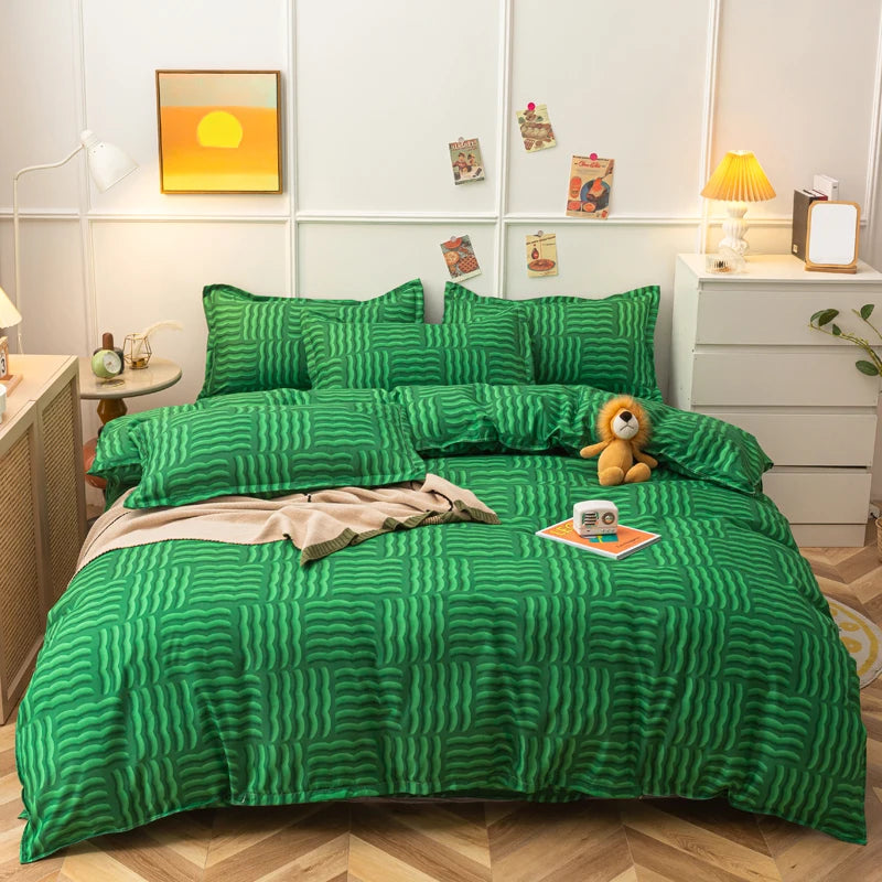 Strawberry Bedding Set Double Sheet Soft 3/4pcs Bed Sheet Set Duvet Cover Queen King Size Comforter Sets For Home For Child