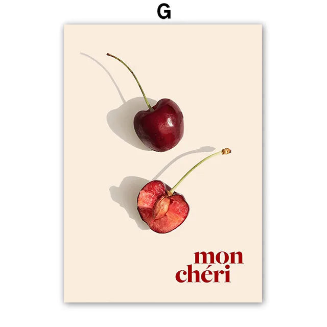 Red Striped Girl Flower Cat Coffee Abstract Posters And Prints Wall Art