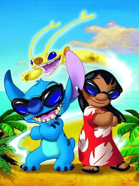 Disney Anime Canvas Painting Wall Art Cartoo Lilo & Stitch  Stitch& Angel Pictures On Canvas Posters And Prints Home Decor Mural