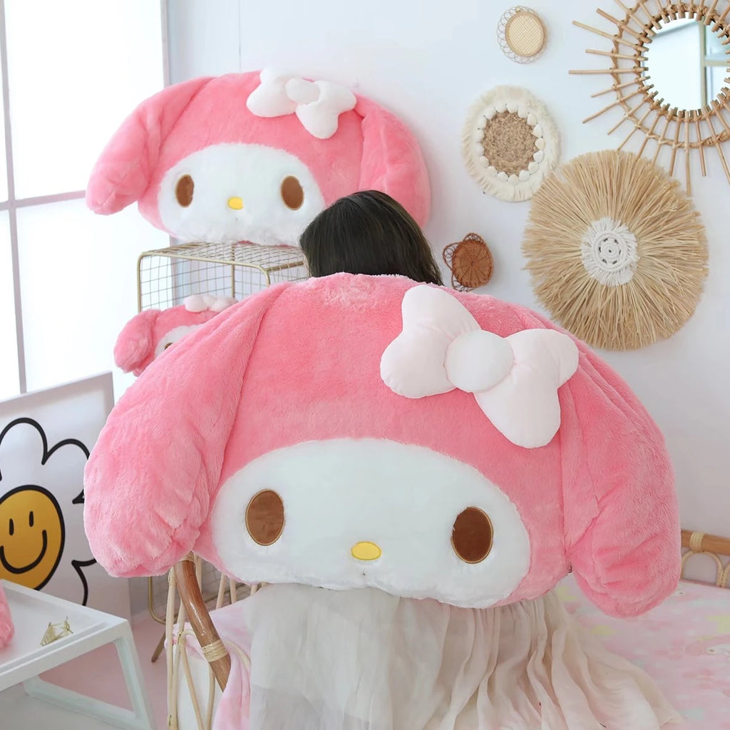 Sanrio Comfortable My Melody Back Cushion Sofa Bed Big Size Japanese StyleThrow Pillow Cartoon Anime Pillow Blanket Home Decor