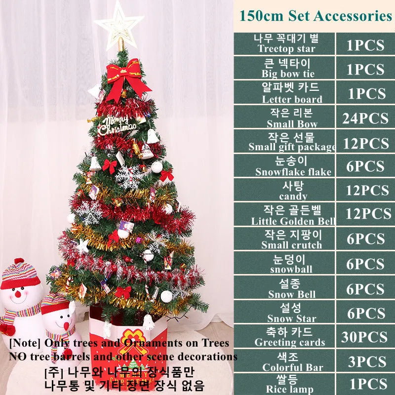 127PCS/Set Artificial Christmas Tree Christmas Decoration