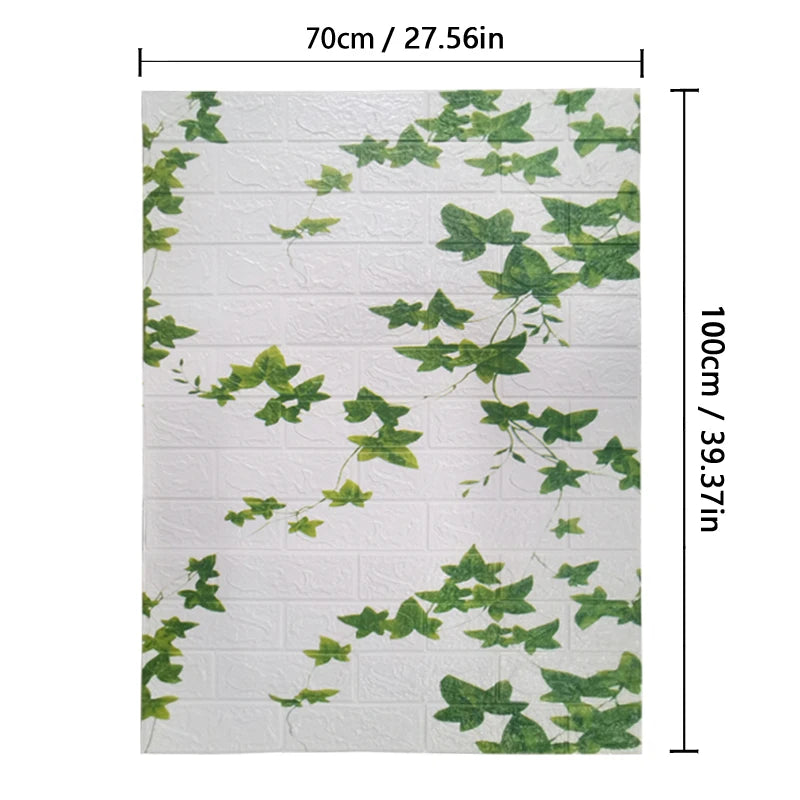 Various 3D Faux Brick Self Adhesive Vinyl Wallpaper Soft Foam Material Wall Stickers for Kitchen Bedroom Living Room Decoration