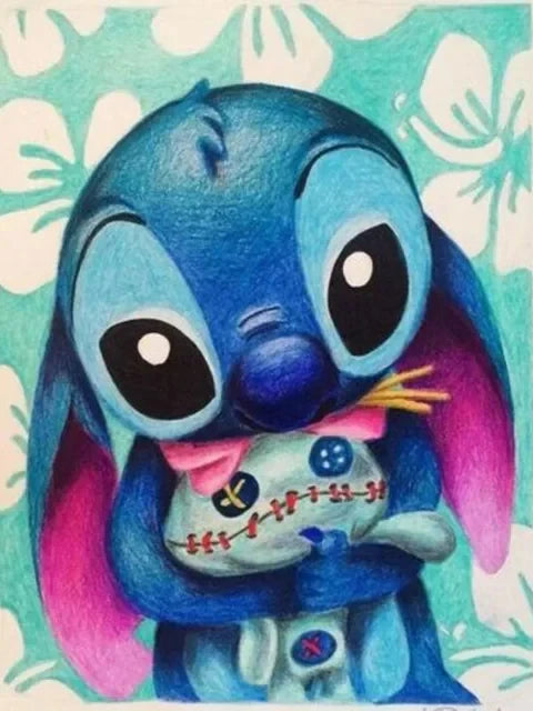 Disney Anime Canvas Painting Wall Art Cartoo Lilo & Stitch  Stitch& Angel Pictures On Canvas Posters And Prints Home Decor Mural