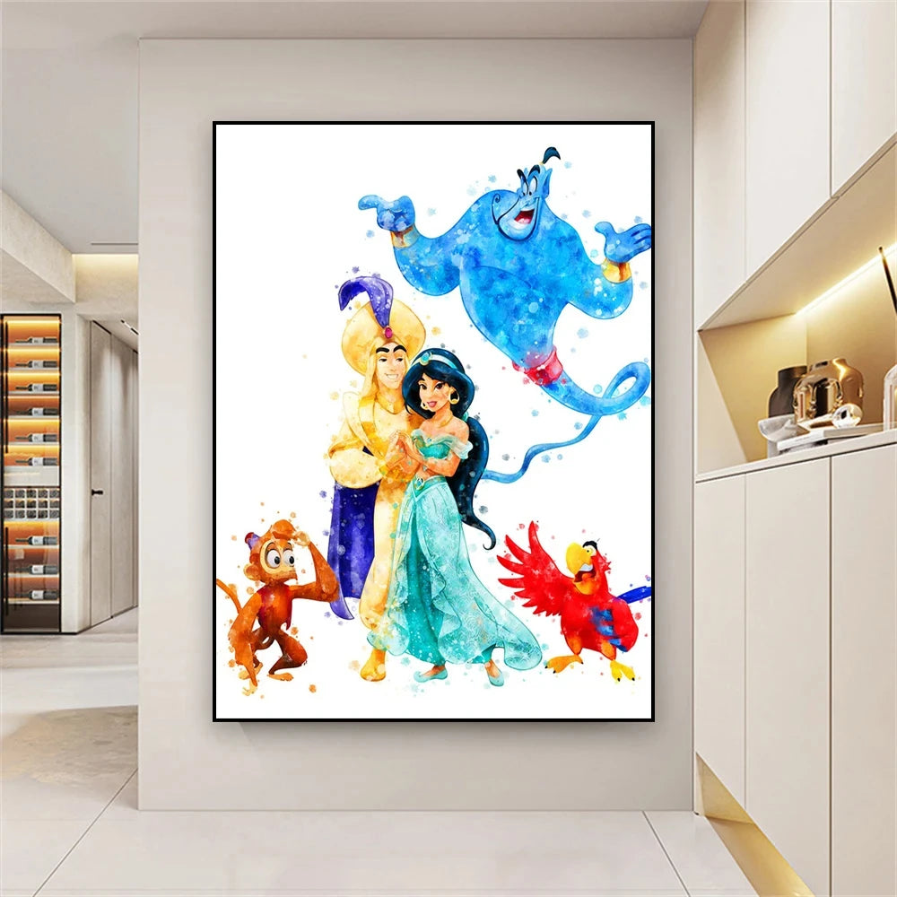 Disney Princess Room Cartoon Wall Art Decor