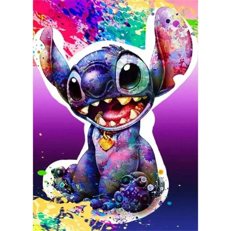 Disney Anime Canvas Painting Wall Art Cartoo Lilo & Stitch  Stitch& Angel Pictures On Canvas Posters And Prints Home Decor Mural