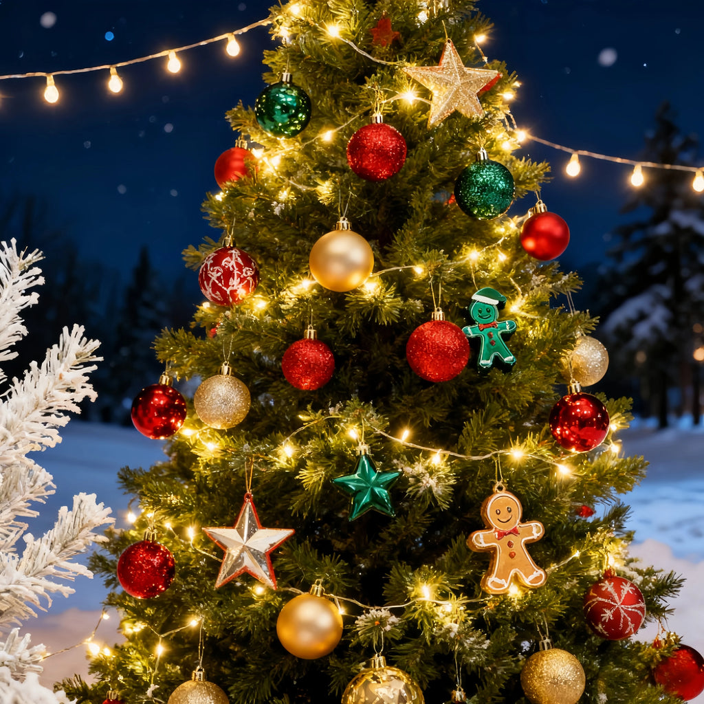 New Festivel Painted Shatterproof Christmas Balls Set For Christmas Tree DIY Decorative Ornaments New Year Santa Home Decor gift