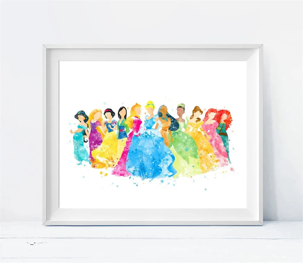 Disney Princess Room Cartoon Wall Art Decor