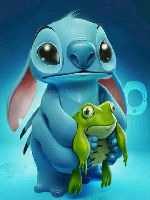 Disney Anime Canvas Painting Wall Art Cartoo Lilo & Stitch  Stitch& Angel Pictures On Canvas Posters And Prints Home Decor Mural