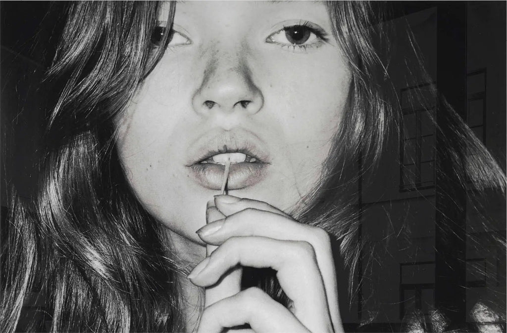 Kate Moss Black & White Portrait Wall Art