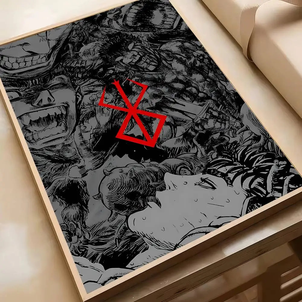 Classic Berserk Anime Art Wall Stickers