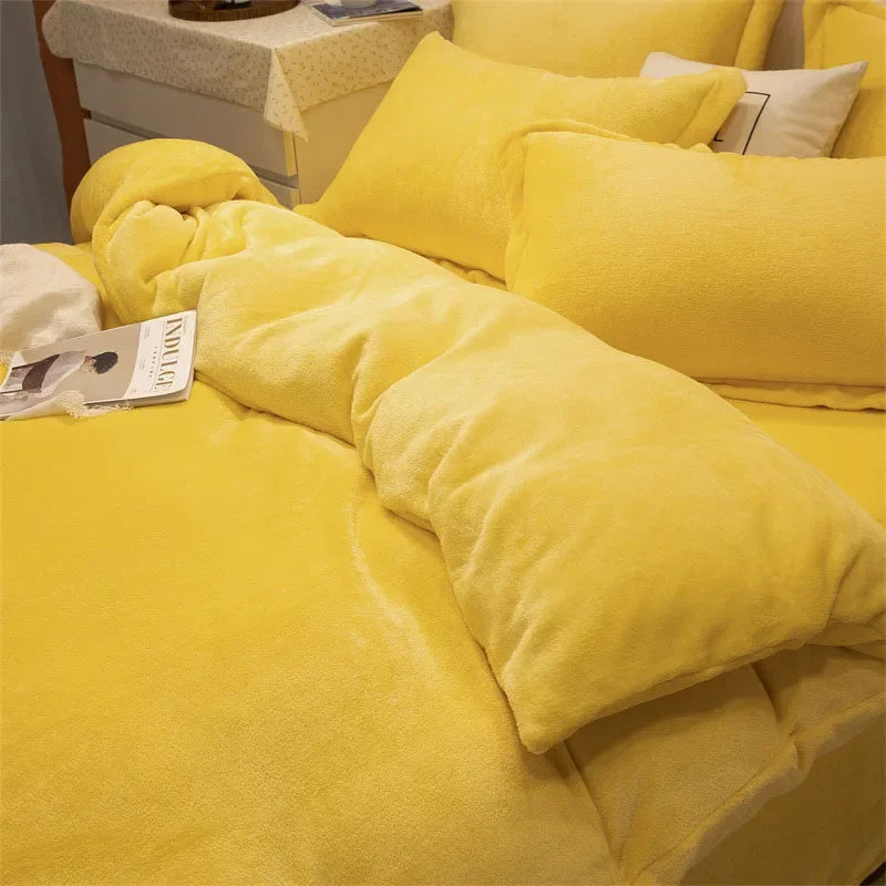1pcs Duvet Cover Winter Warm Double Twin Queen King Quilt Cover Blanket Flannel Comforter Case Flannel Duvet Covers Bedding