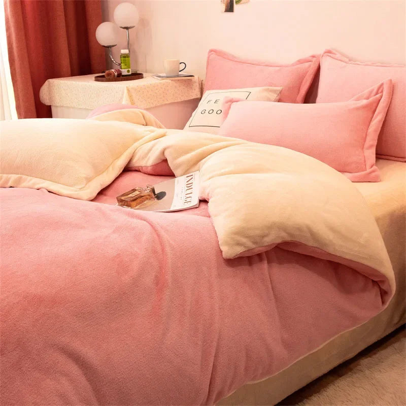 1pcs Duvet Cover Winter Warm Double Twin Queen King Quilt Cover Blanket Flannel Comforter Case Flannel Duvet Covers Bedding