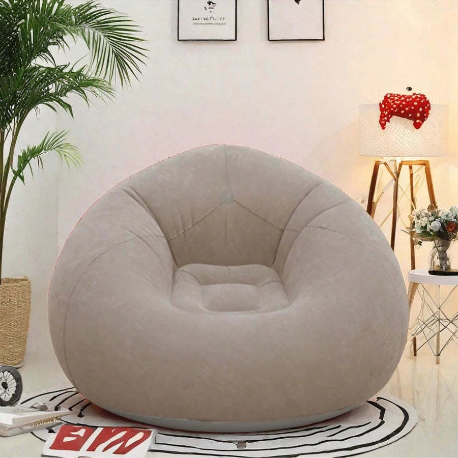 1pc inflatable bean bag sofa - foldable, easy to carry, soft and comfortable inflatable lounge chair, suitable for outdoor/indoo