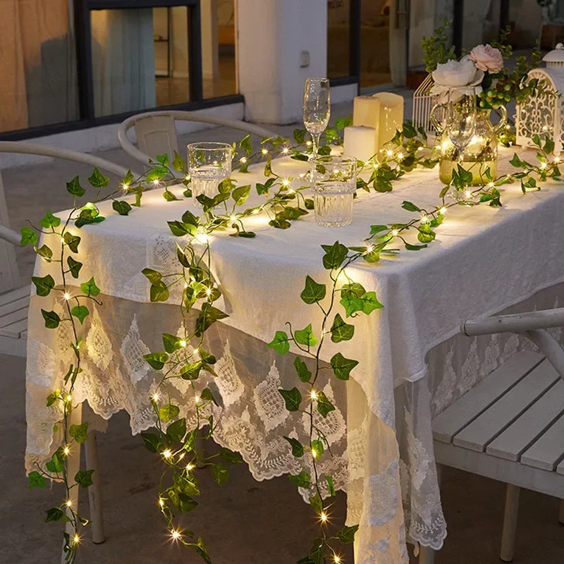 Flower & Leaf Garland LED Lights