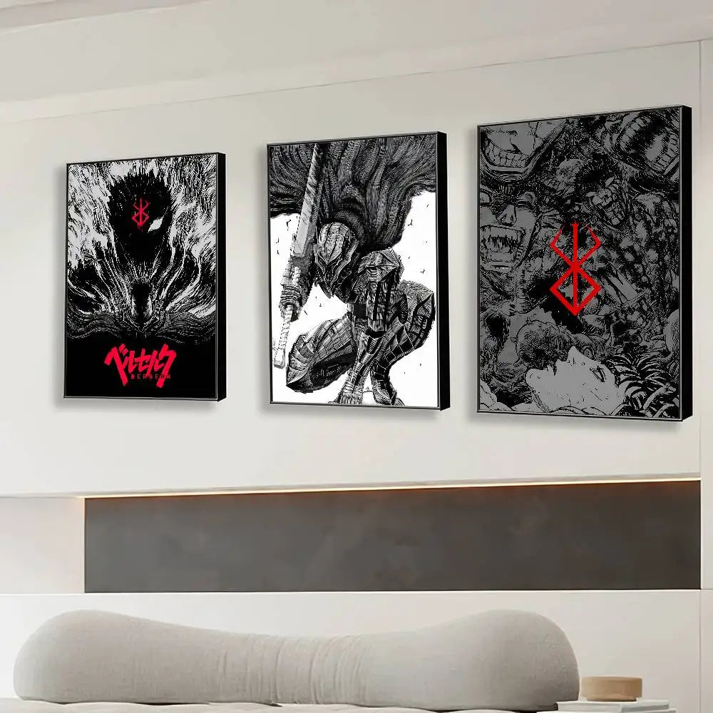 Classic Berserk Anime Art Wall Stickers