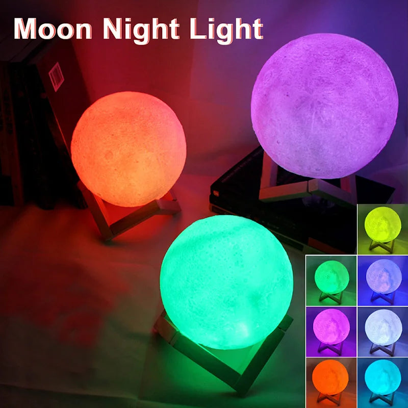 Moon-Shaped LED Night Lamp