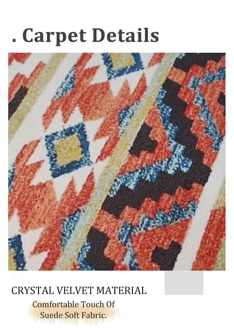 VIKAMA Luxury Persian  Large Size Carpets Living Room Decoration Home Non-slip Bedroom Lounge Rug Washable Sofa Table Mat