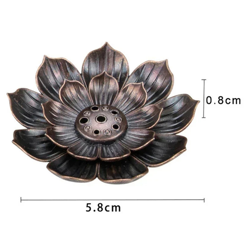 Alloy Lotus Incense Burner Holder