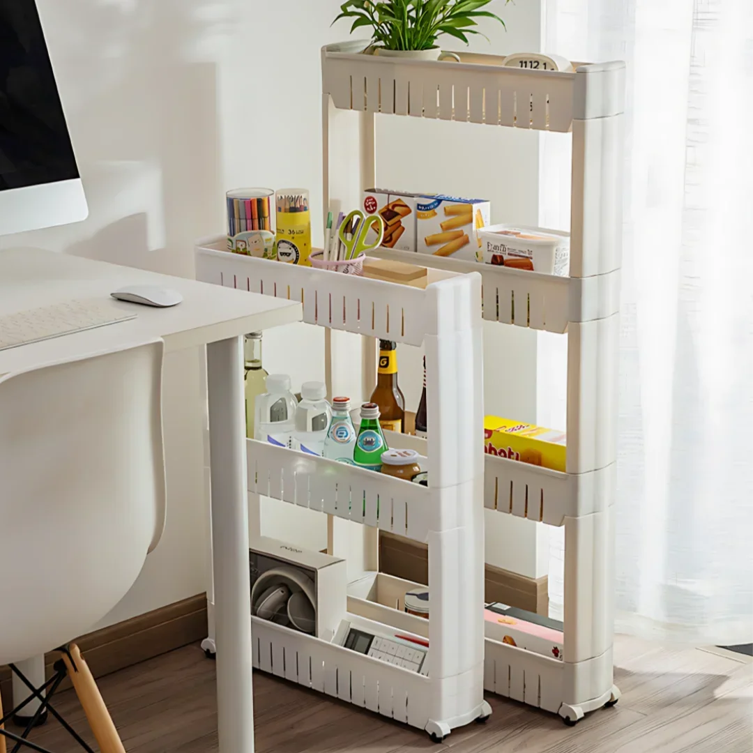Narrow Rolling Storage Shelf