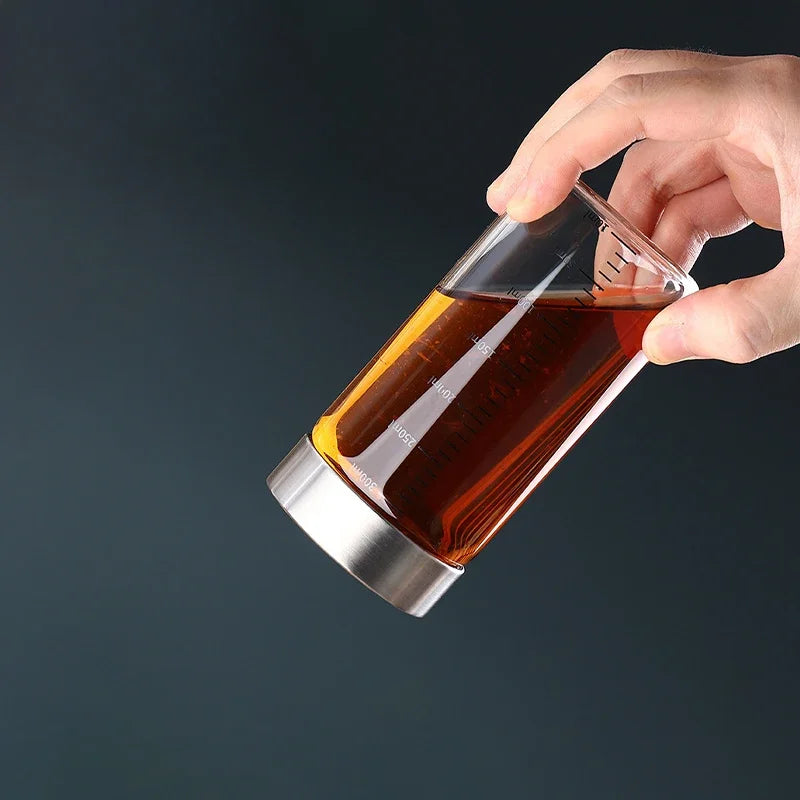 Glass Storage Jar with Lid and Scale