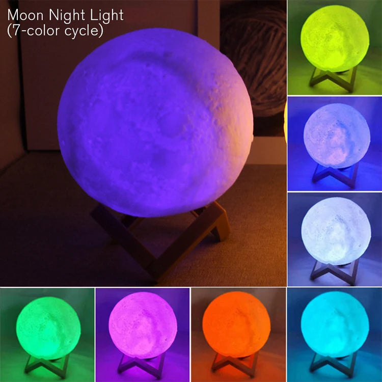 Moon-Shaped LED Night Lamp