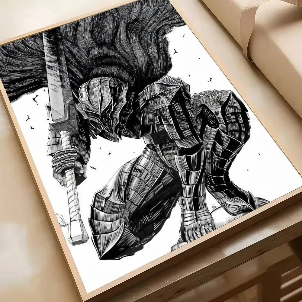 Classic Berserk Anime Art Wall Stickers