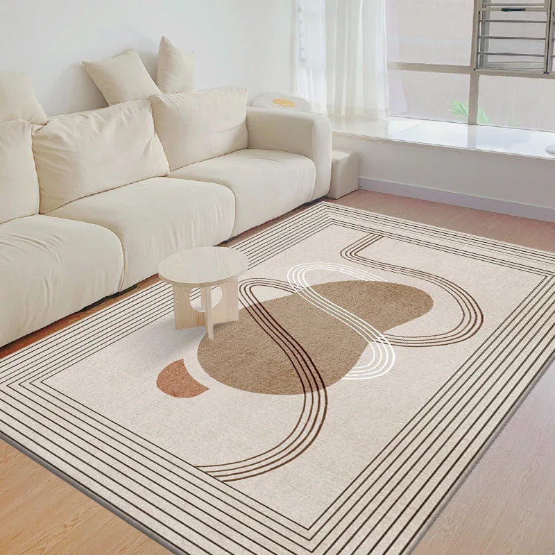 VIKAMA Nordic simple geometric crystal velvet large carpet living room mat family sofa balcony corridor non-slip decorative Rugs