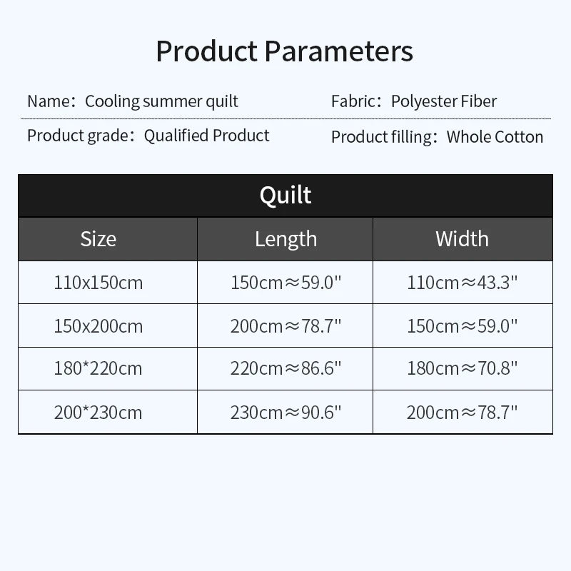 2025 new polyester cotton quilted summer quilt skin-friendly washable light luxury style solid color lightweight