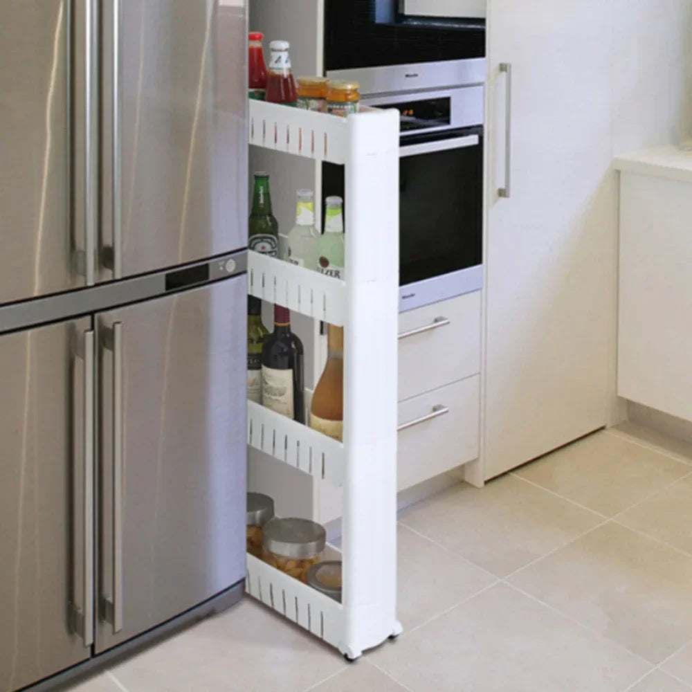 Narrow Rolling Storage Shelf
