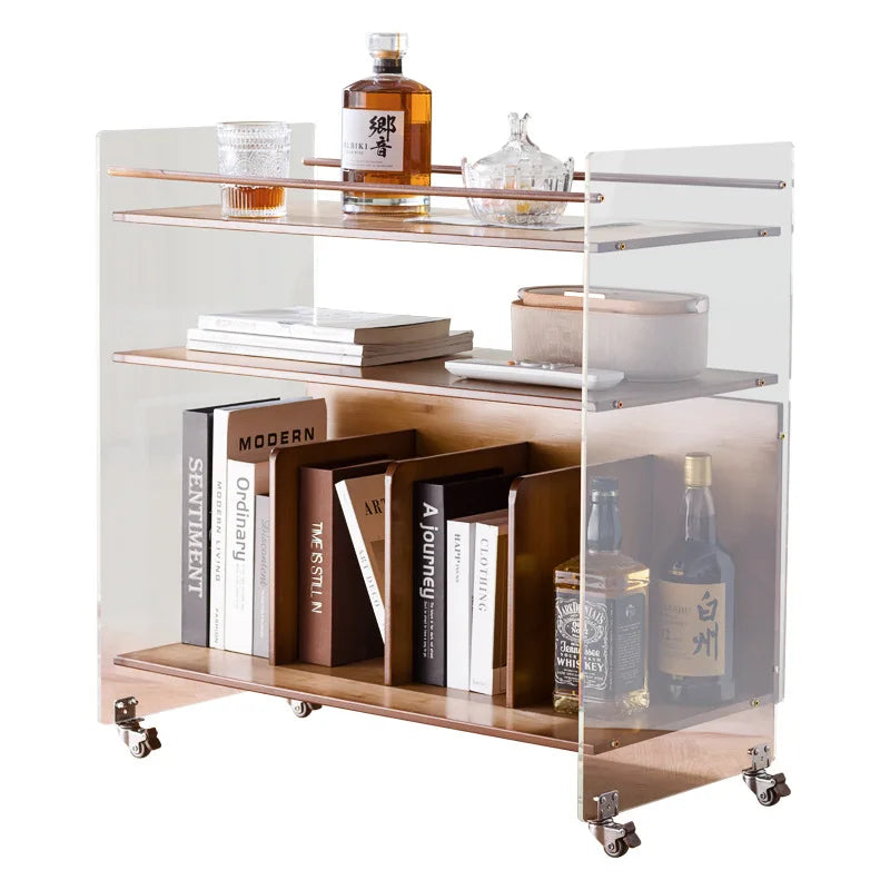 Creative sofa side table bedside shelf trolley simple ins movable small apartment coffee table