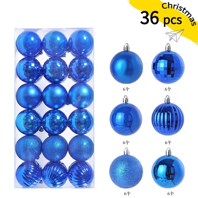 24/36Pcs Christmas Decoration 3/4CM Balls Hanging Christmas Tree Pendants Ornaments for Home Party Decor New Year Gift Accessory