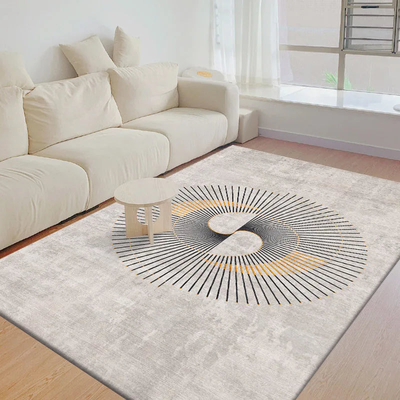 VIKAMA Nordic simple geometric crystal velvet large carpet living room mat family sofa balcony corridor non-slip decorative Rugs