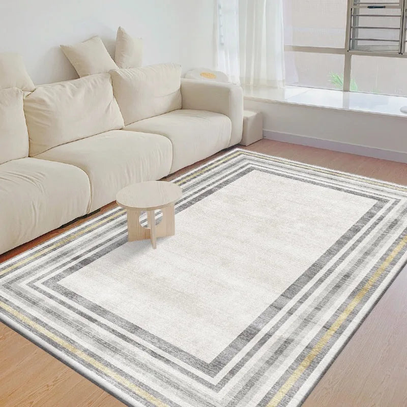 VIKAMA Nordic simple geometric crystal velvet large carpet living room mat family sofa balcony corridor non-slip decorative Rugs