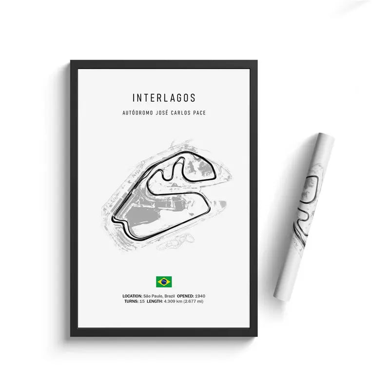 Classic Formula 1 Tracks Wall Art