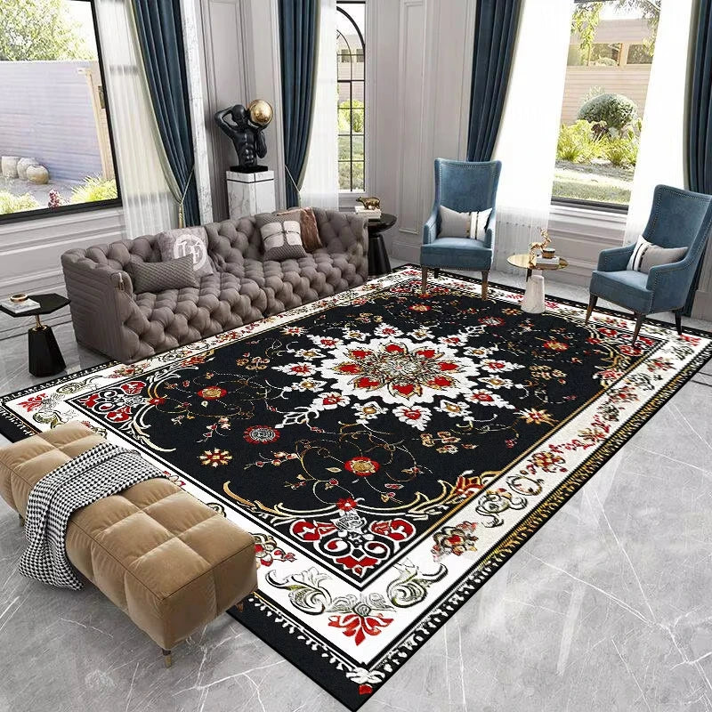 VIKAMA Luxury Persian  Large Size Carpets Living Room Decoration Home Non-slip Bedroom Lounge Rug Washable Sofa Table Mat