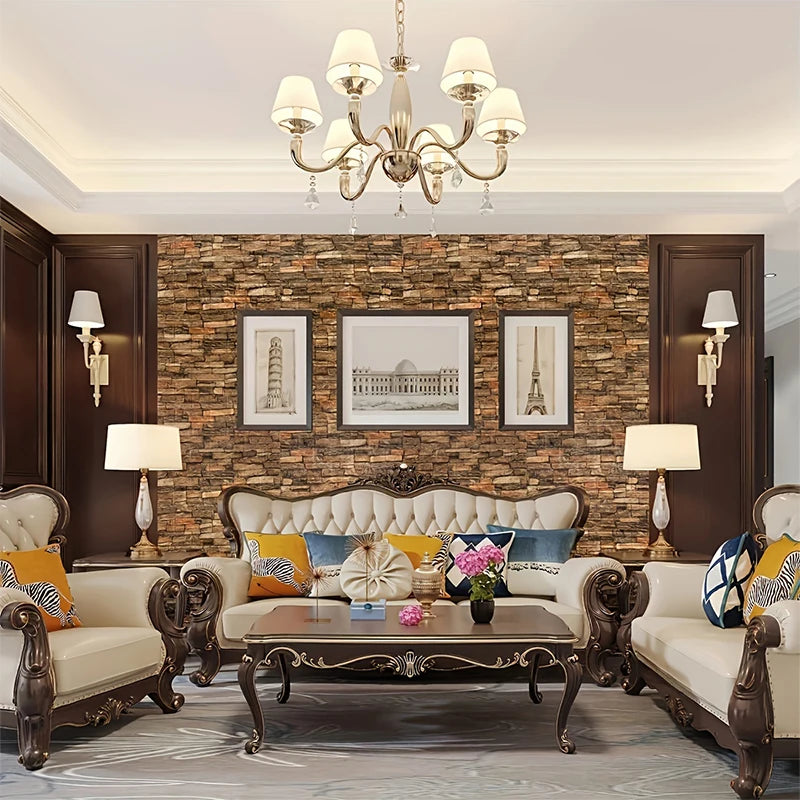 Various 3D Faux Brick Self Adhesive Vinyl Wallpaper Soft Foam Material Wall Stickers for Kitchen Bedroom Living Room Decoration