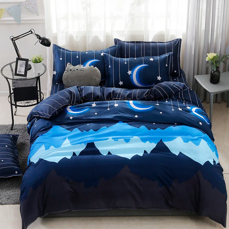 Strawberry Bedding Set Double Sheet Soft 3/4pcs Bed Sheet Set Duvet Cover Queen King Size Comforter Sets For Home For Child