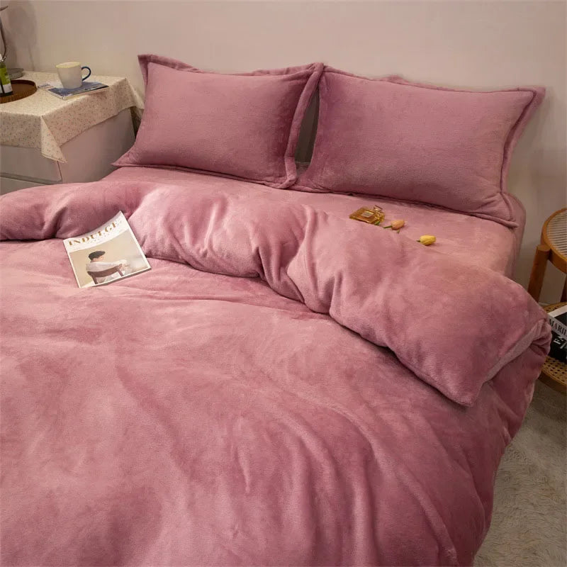 1pcs Duvet Cover Winter Warm Double Twin Queen King Quilt Cover Blanket Flannel Comforter Case Flannel Duvet Covers Bedding