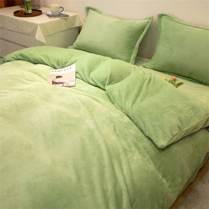 1pcs Duvet Cover Winter Warm Double Twin Queen King Quilt Cover Blanket Flannel Comforter Case Flannel Duvet Covers Bedding