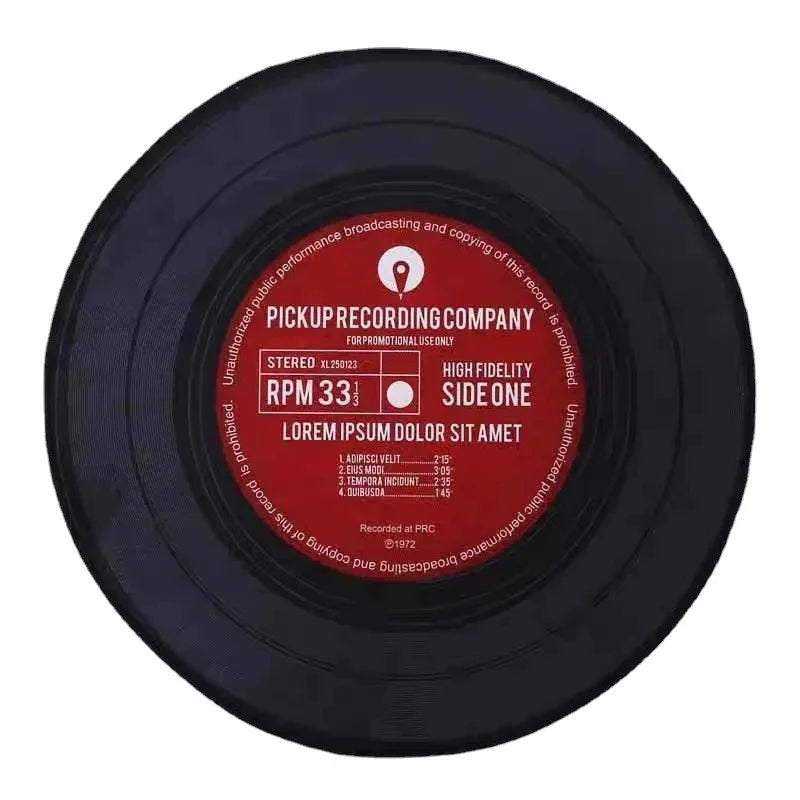 VIKAMA Record Music Cd Carpet Round Game Chair Floor Mat Room Decorated Living Room Lounge Large Area Non-Slip Carpet