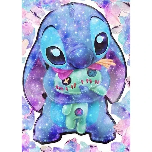 Disney Anime Canvas Painting Wall Art Cartoo Lilo & Stitch  Stitch& Angel Pictures On Canvas Posters And Prints Home Decor Mural