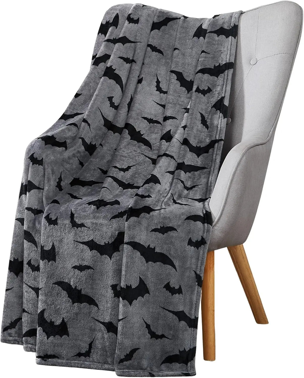 Halloween Black Bats Flannel Blanket