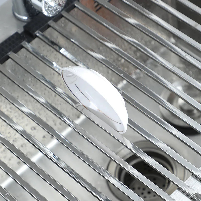 Roll-Up Over Sink Dish Drying Rack